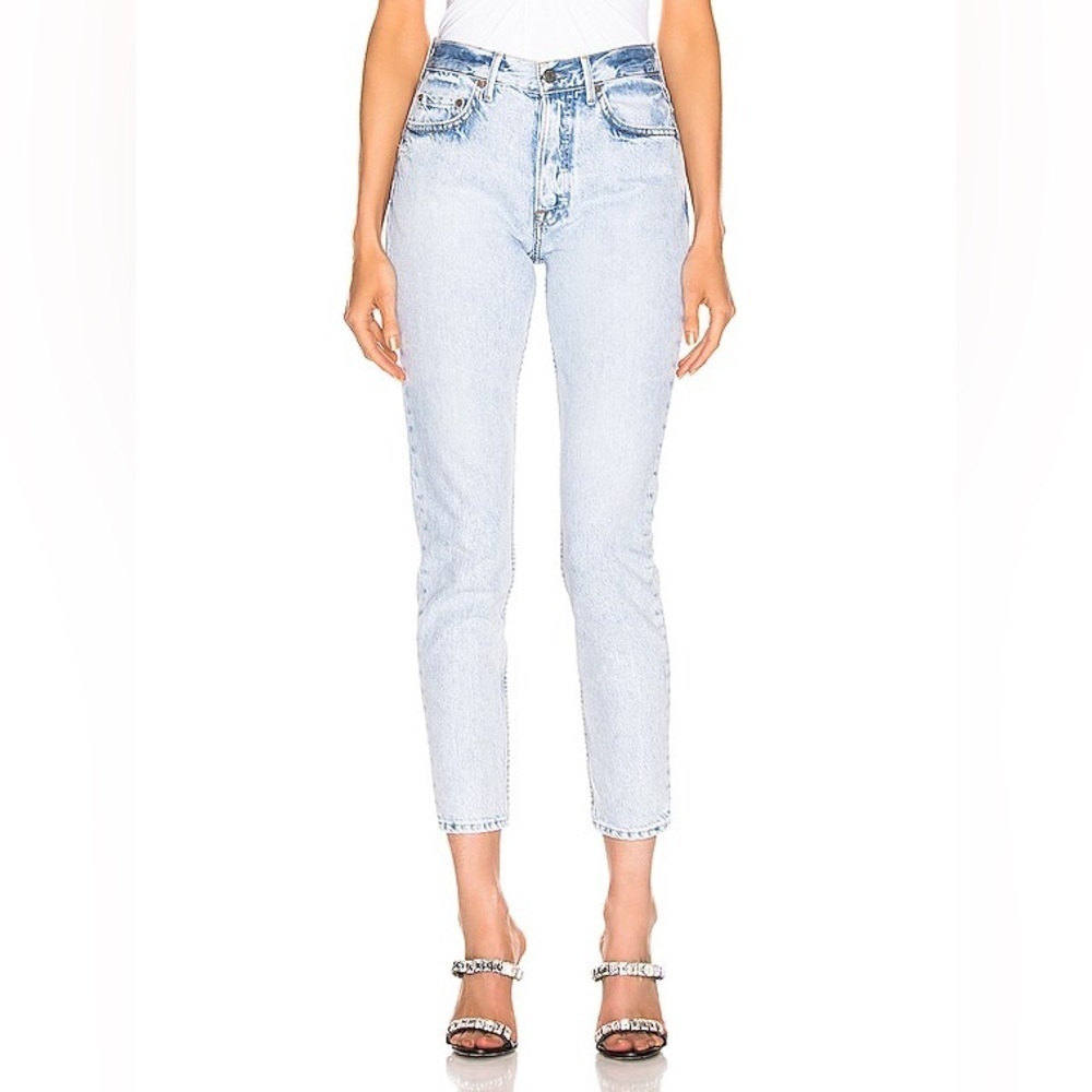 Grlfrnd Karolina High Rise Skinny Rigid Denim Light Acid Wash Jean